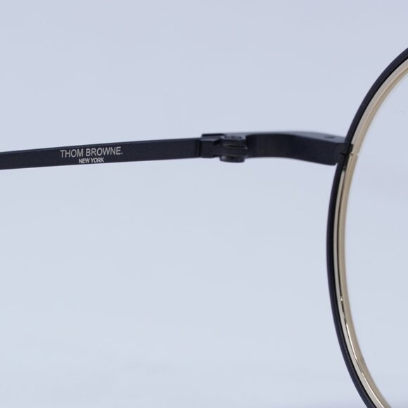 🕶️ New Thom Browne TB108 ABLKGLD50 Eyeglasses - Black/Gold Frame 50mm - Picture 8 of 11